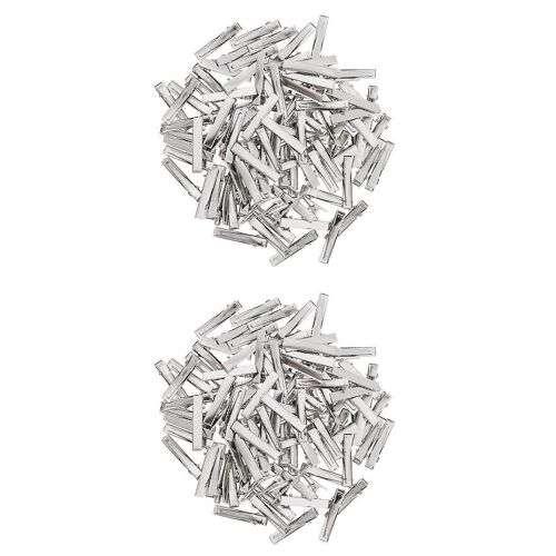 150 pièces fer plat à une broche canard alligator pinces à cheveux bricolage arcs
