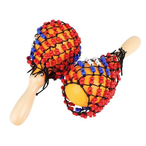 Filet De Perles E5bd, Marteau À Sable En Bois, Tambourin À Main, Instrument Éducatif De Percussion