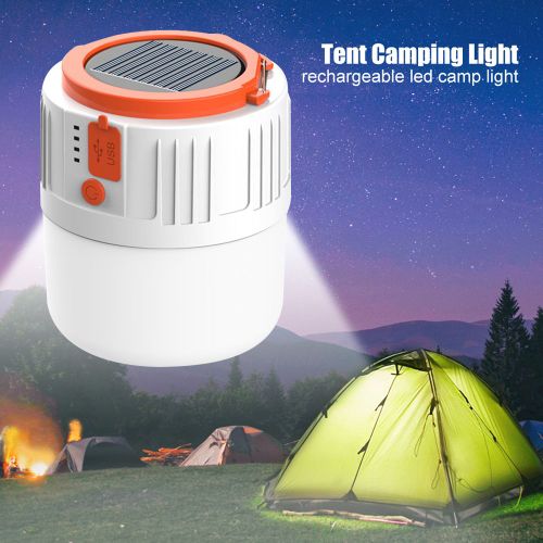 Lampe Solaire À 24 Led Avec Chargeur Usb, Économe En Énergie, Idéale Pour Le Marché Nocturne, Le Camping Ou Les Urgences En Cas De Panne De Courant