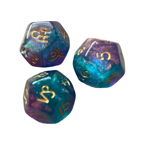 3pcs 12-Sided Digital Dice Party Supplies Family Games Gifts For Teens Kids