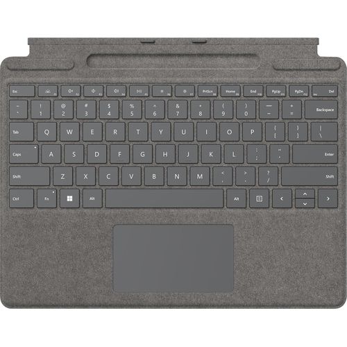 Microsoft Surface Pro Signature Clavier Avec Rangement Pour Stylet (Pour Surface Pro 8,9,X) (Qwerty Anglais) Platine (Reconditionné)