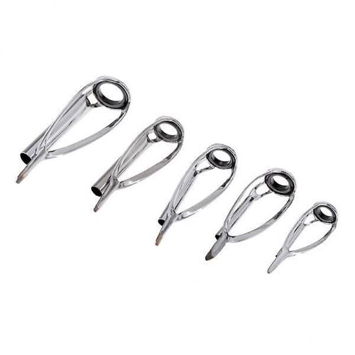 5x5pcs Canne À Pêche Bâton Guides Conseils Top Eye Rings Kit De Réparation 5 Tailles Mixtes