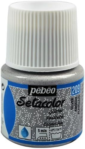 Setacolor tissus clairs pailletes 45ml argent