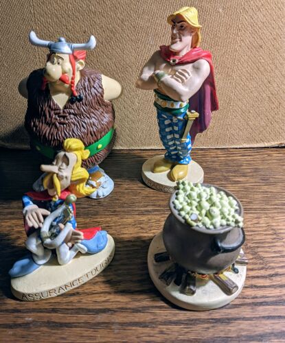 Lot De 4 Figurines Astérix Et Obélix À Restaurer - Plastoy