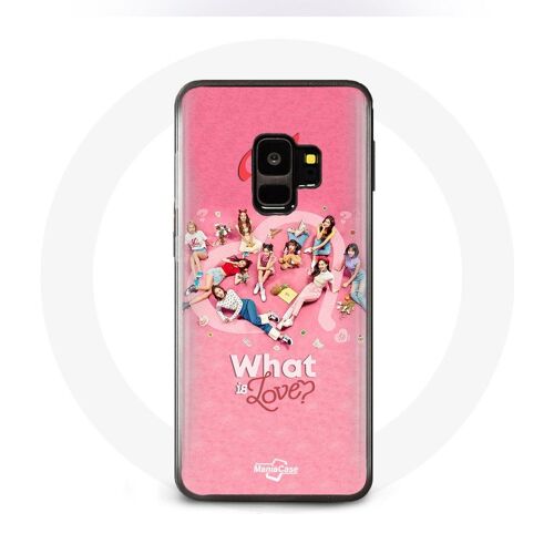 Coque pour Samsung Galaxy S9 TWICE Logo Rouge Affiche What Is Love