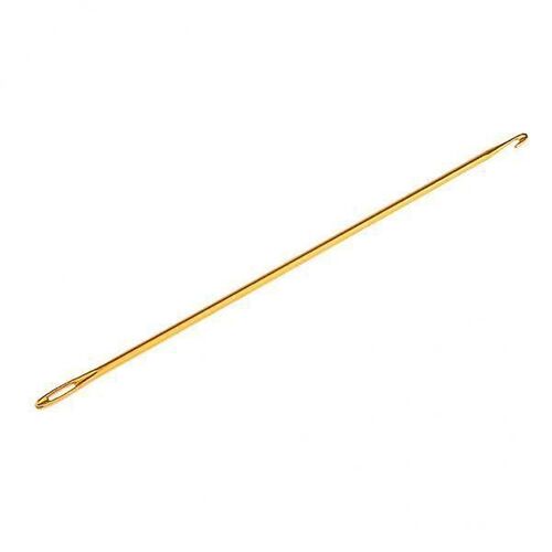 8xafghan Crochet Hook Knitting Needle Hand Knit Tool With Hole 2.75 Mm Gold