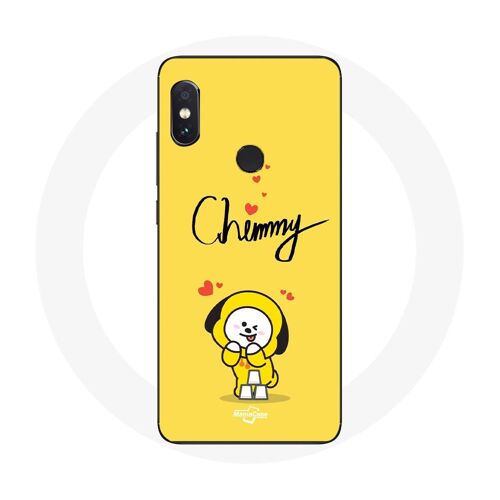Coque pour Xiaomi Redmi Note 5 AI Dual Camera BTS Bangtan Garçons BT21 Chimmy Jimin Fond Jaune