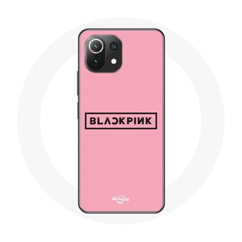 Coque Pour Xiaomi Mi 11 Lite Blackpink Groupe De K-Pop Logo Fond Rose