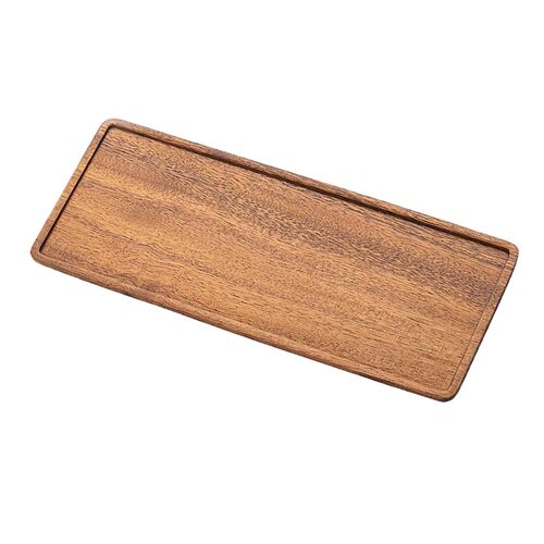 Grand Plateau De Service En Bois Café Rectangulaire Dîner Plateaux Alimentaires 30x12x1.2cm
