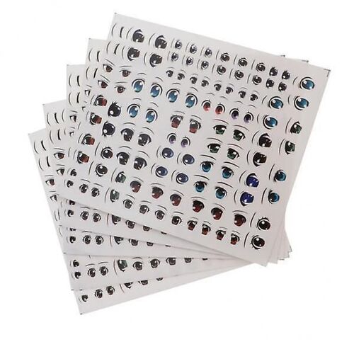 3x5x Light Diy Cartoon Toy Eyes Stickers Water Decals For Clay Doll 15x13cm