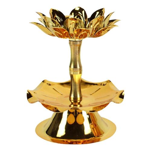Lotus Bougeoir Titulaire Ghee Lampe Holder Chandelier Home Decor Craft 6.6x8.8cm