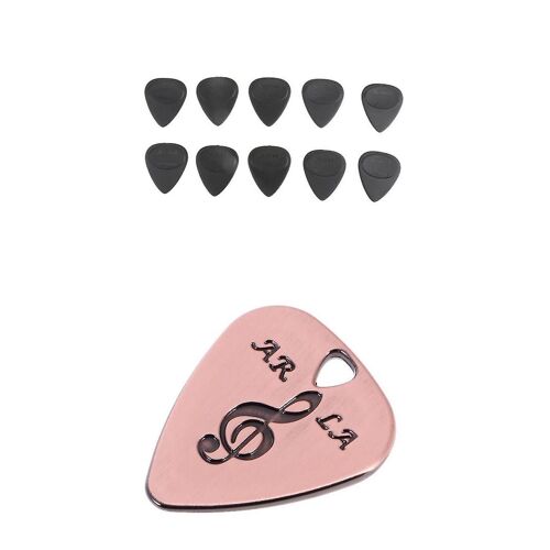 Guitar Pick Plectrum Pendant +Box Of 10pcs Non Slip Guitar Picks Plectrums