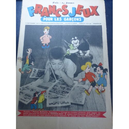Francs Jeux Pour Les Garcons 15 Septembre 1949 - Nr 80 / Patinot Et Ballinette - Les Pionniers De La Planete Mars - Timour Et Sa Brigade ...