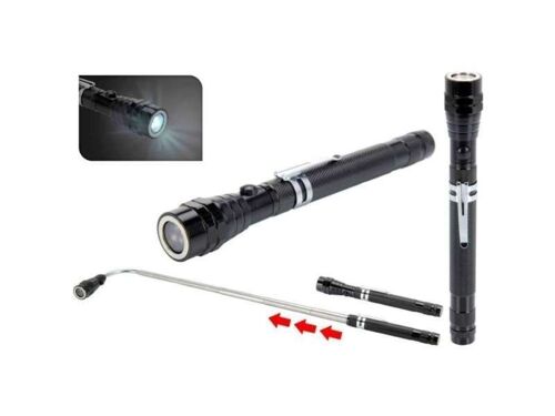 Lampe torche téléscopique à led avec tête aimantée