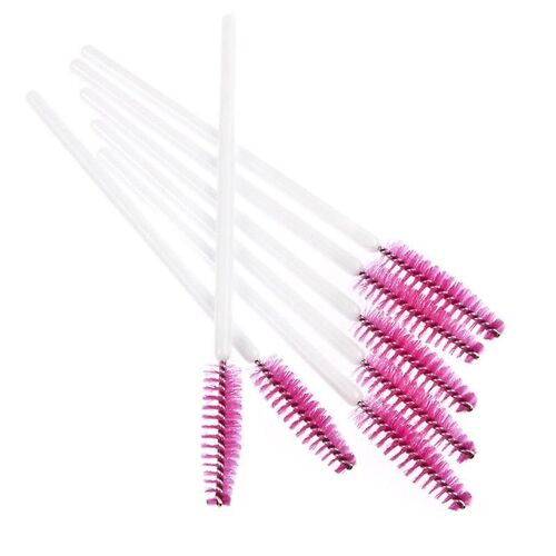50pcs Disposable Eyelash Brush Mascara Wands Applicator Makeup Tool Rose