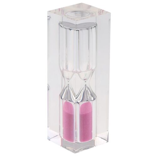 3 minutes Acrylique clair Sablier Sandglass Sand Timer Horloge de cuisine Rose