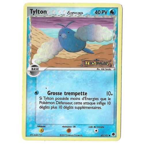 Tylton 65/101 - 40pv - Espèces Delta - Ex : Ile Des Dragons - Holo (Avec Logo "Ile Des Dragons") Française
