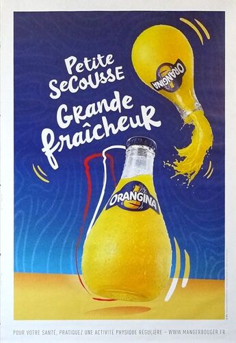 Affiche Publicitaire Roulée Orangina (Petite Secousse ...) 120x175 Cm