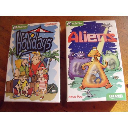 Lot De 2 Jeux De Cartes Holidays Et Aliens.