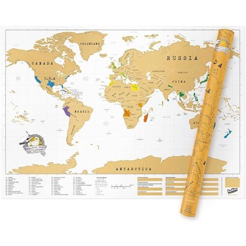 Carte Mappemonde À Gratter 84x119cm - World Map
