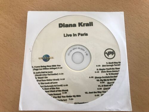 Diana Krall - Live In Paris 12-Trk - Cd - Promo