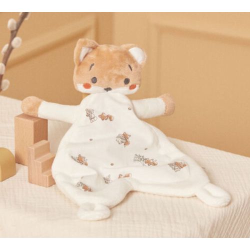Doudou renard noisette Sergent major peluche bébé naissance cuddle cloth hazelnut baby 