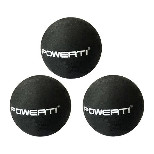 3 Pack Caoutchouc Double Yellow Dot Squash Balls Racing Training Balls