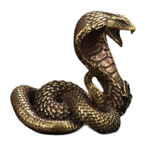 Mini serpent en laiton sculpture souvenir ornement Feng Shui pour table d'entrée