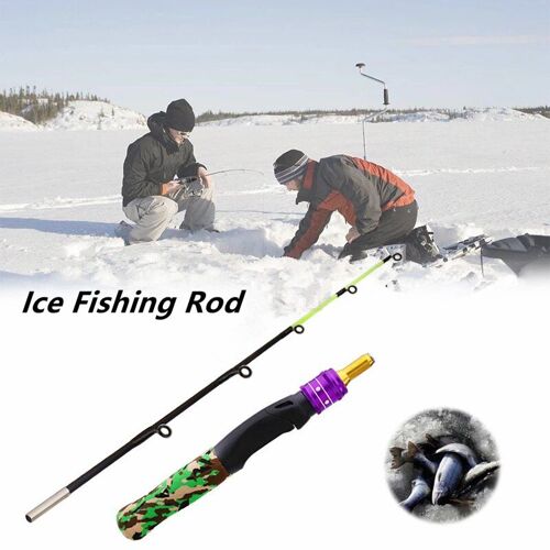 Canne À Pêche Sur Glace Amovible Pour Enfants, 2 Sections, Crevettes, Carpe, Spinning Et Casting