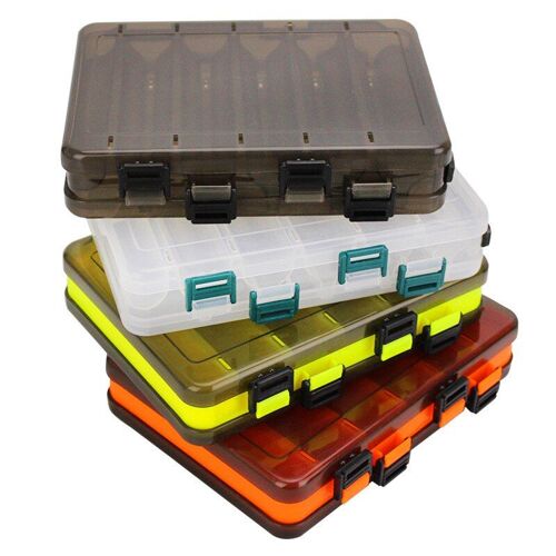 Boîte De Rangement De Matériel De Pêche À La Mouche, Porte-Appât En Plastique Double Face, Boîtes Pour Leurres, Fournitures De Pêche