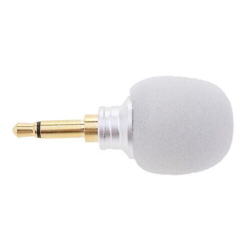5xMini Plug In Instrument Vocal Microphone à condensateur 3.5mm Mono Plug Blanc