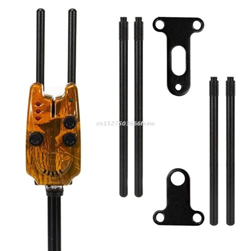 Accessoires De Pêche À La Carpe Coupe-Vent En Alliage D'aluminium, Barres À Oreilles, Alarmes De Morsure Noires, Matériel Pour Les Amateurs De Pêche À La Carpe