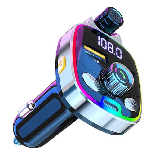 FM Transmitter Dual USB PD Type C Fast Charge Charger Handsfree FM Modulator