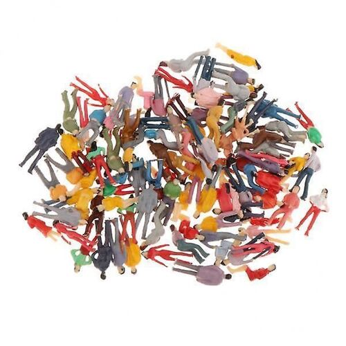 3x100pcs Painted People Figures Miniatures For Train Railway Layout 1:75