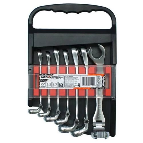 Clé à molette - YATO - YT-0530 - Acier chromé au vanadium - Tailles 8 à 17 mm - Couleur Chrome