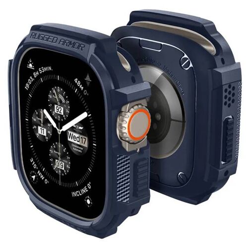 Spigen Rugged Armor - Coque Pour Apple Watch Ultra 1/2 49 Mm (Bleu Marine)