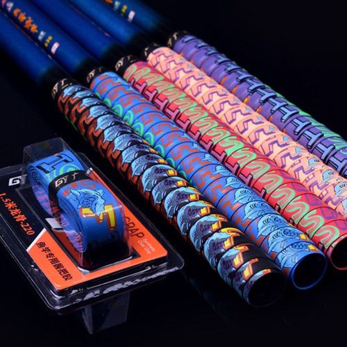 Bande De Survêtement Antidérapante De 1.5m, Impression, Poignée De Badminton, Tennis, Sport, Enroulement, Pour La Pêche, Raquette De Raquette