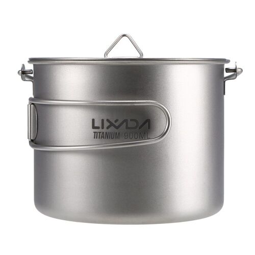 Tasse En Titane Ultralégère De 900ml, Pot Suspendu Portable, Camping En Plein Air, Pique-Nique, Tasse D'eau, Vaisselle Avec Couvercle