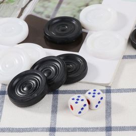 Jeu De Dames De Backgammon En Plastique, 30 Pièces Exquises Avec 2 Dés, Jeu De Société D'intelligence Pour Enfants, Accessoires De Jouets
