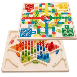 Jeu De Dames En Bois, Échecs Volants, Pièces D'échecs Multifonctions, Blocs De Construction Pour Enfants, Amélioration Cognitive