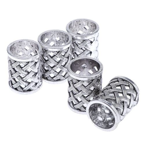 5 Pieces Bohemia Style Silver Spacer Loose Beads Diy Jewelry Making Findings
