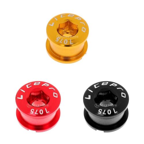3pcs Vélo Chainwheel Bolt Single Chain Wheel Crank Arm Screw Gold Red Black