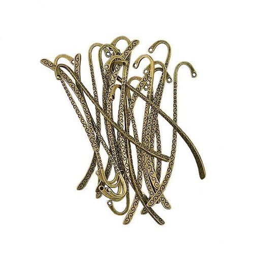 3x20 Pieces Bronze Beading Line Pattern Bookmarks With Hole For Diy Making