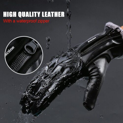 Gants D'hiver D'extérieur Unisexe Coupe-Vent Et Imperméable À Écran Tactile Mitaines Gants Chauds De Moto