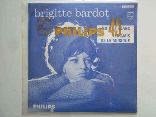 Brigitte Bardot 45tours Juke Box Vinyle Noir Et Blanc / Les Amis De La Musique + Encart Original