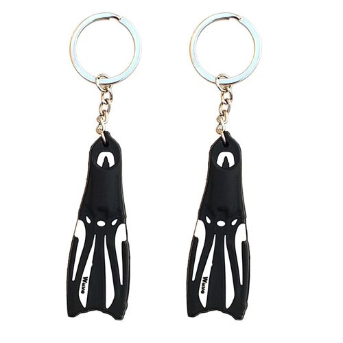 2pcs Nouveauté Mini Plongée Palmes Porte-clés Porte-clés Porte-clés Plongée Flipper Porte-clés Porte-clés