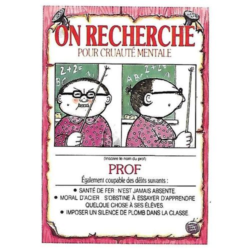 Les Crados - On Recherche - Prof -