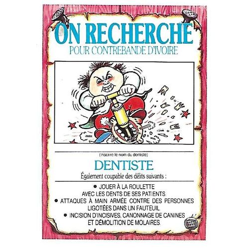 Les Crados - On Recherche - Dentiste -