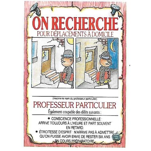Les Crados - On Recherche - Professeur Particulier -