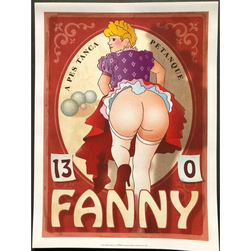 Affiche / Poster - Fanny / Pétanque - A Pes Tanca 13-0 - 30x40cm